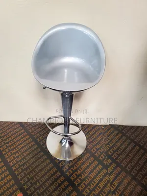Modern Silver Metallic Barstool