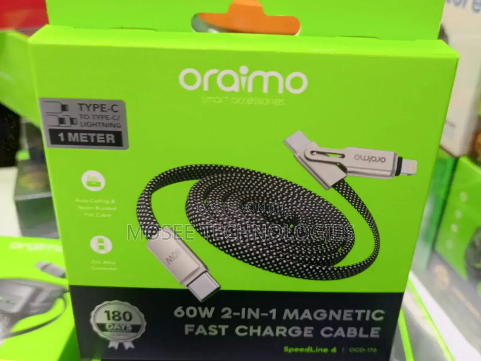 Oraimo Smart Accessories 60W Magnetic Charging Cable