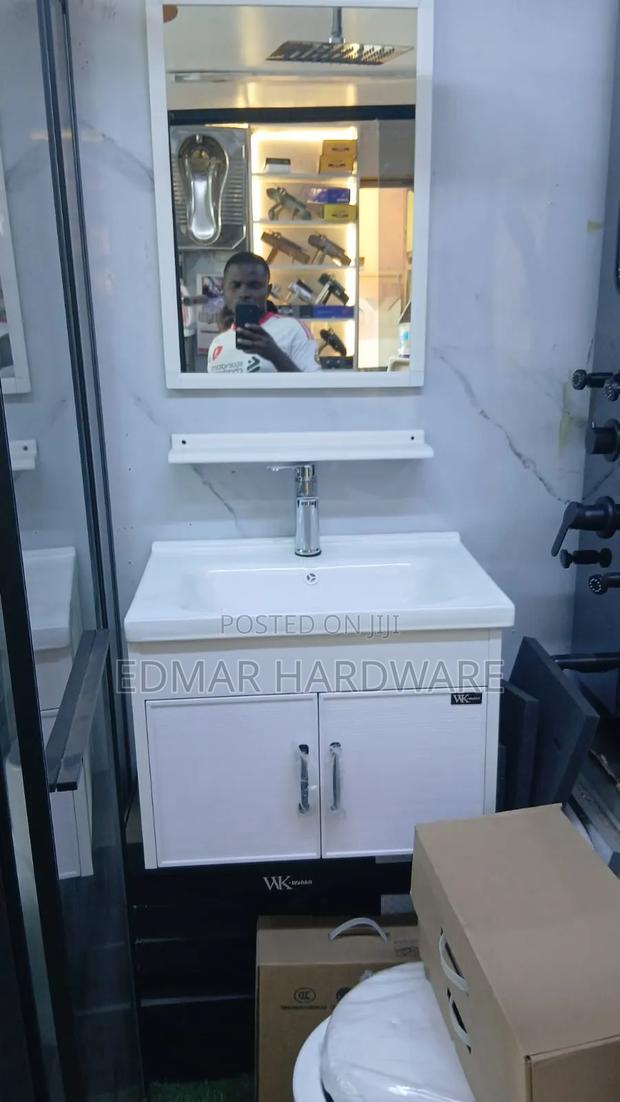 White Cabinet With Mirror
