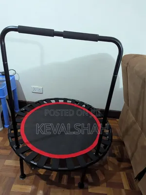 Mini Fitness Trampoline / Rebounder With Stability Bar