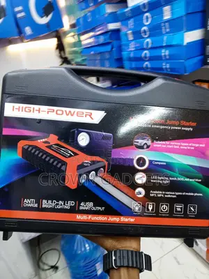 600A Car Battery Jump Starter With Tire Inflator & LED