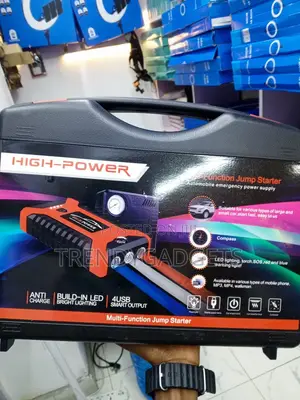 12V Car Jump Starter 600A With Air Compressor & Power Bank