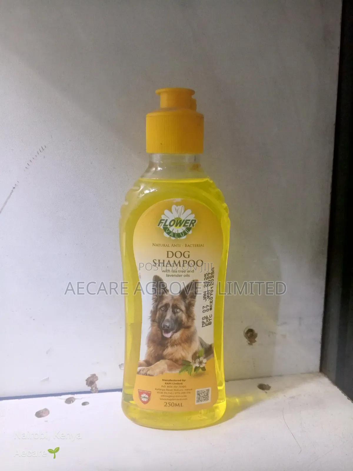 Natural Anti Bacterial Dog Shampoo 250ml