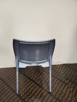 Grey Molded Plastic Outdoor/Indoor Chair