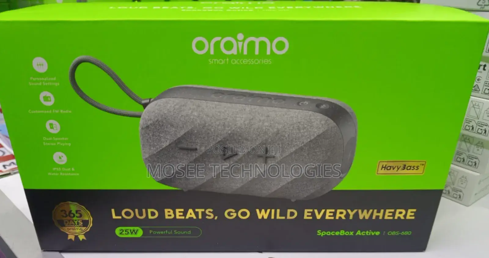 Oraimo OBS-680 SpaceBox Active HavyBass Portable Speaker