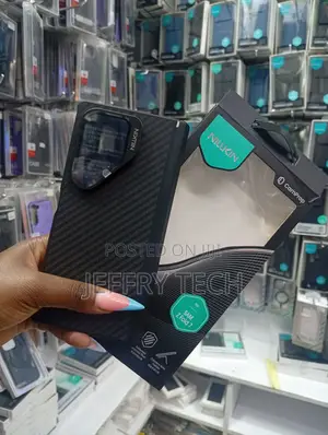 Black Nillkin MagSafe Fiber Case for the Samsung Galaxy Z Fold 7