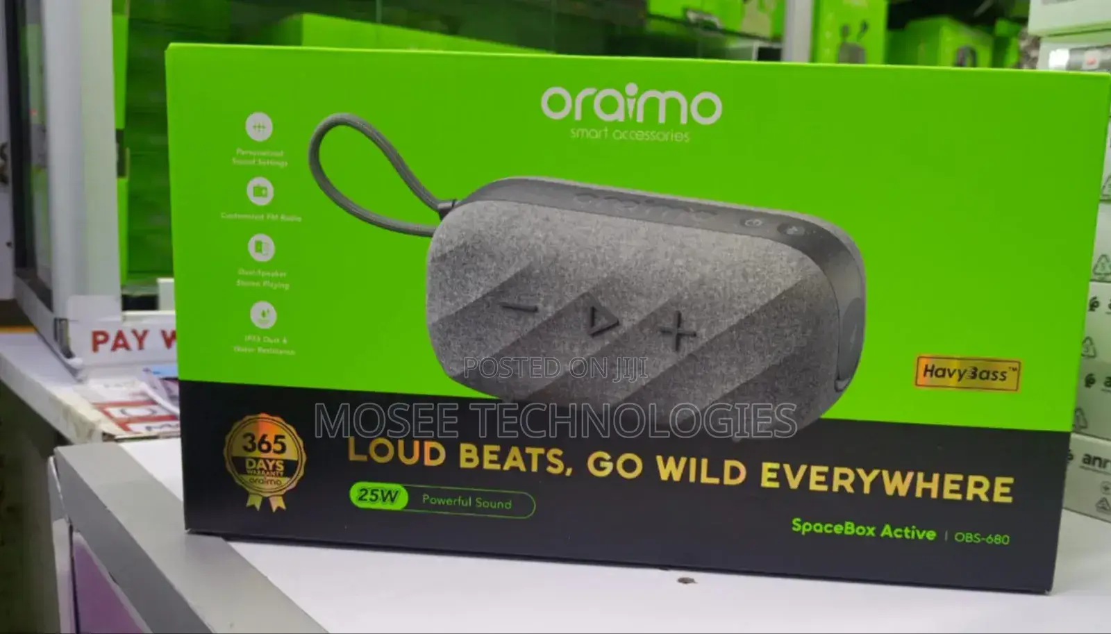 Oraimo SpaceBox Active OBS-680 25W Bluetooth Party Speaker