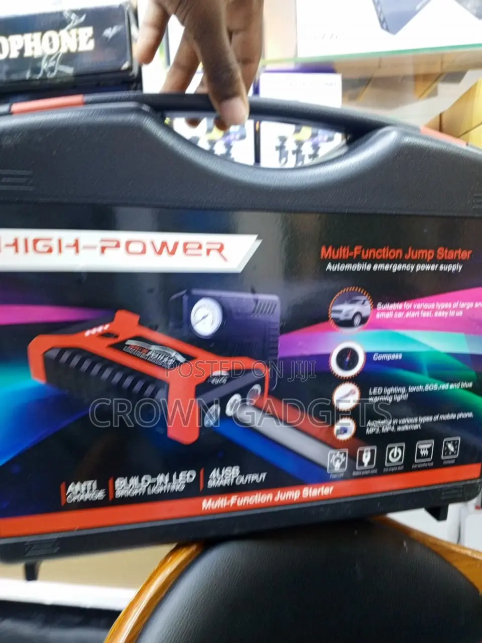 Car Jump Starter 12V With Tire Inflator & Power Bank