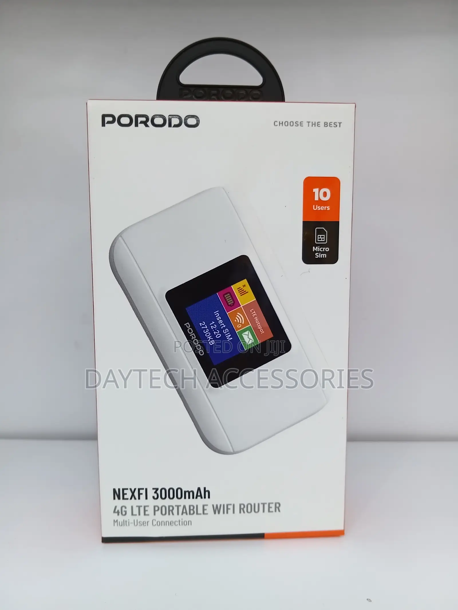 The Porodo NEXFI 4G LTE Portable MIFI Router (3000mAh)
