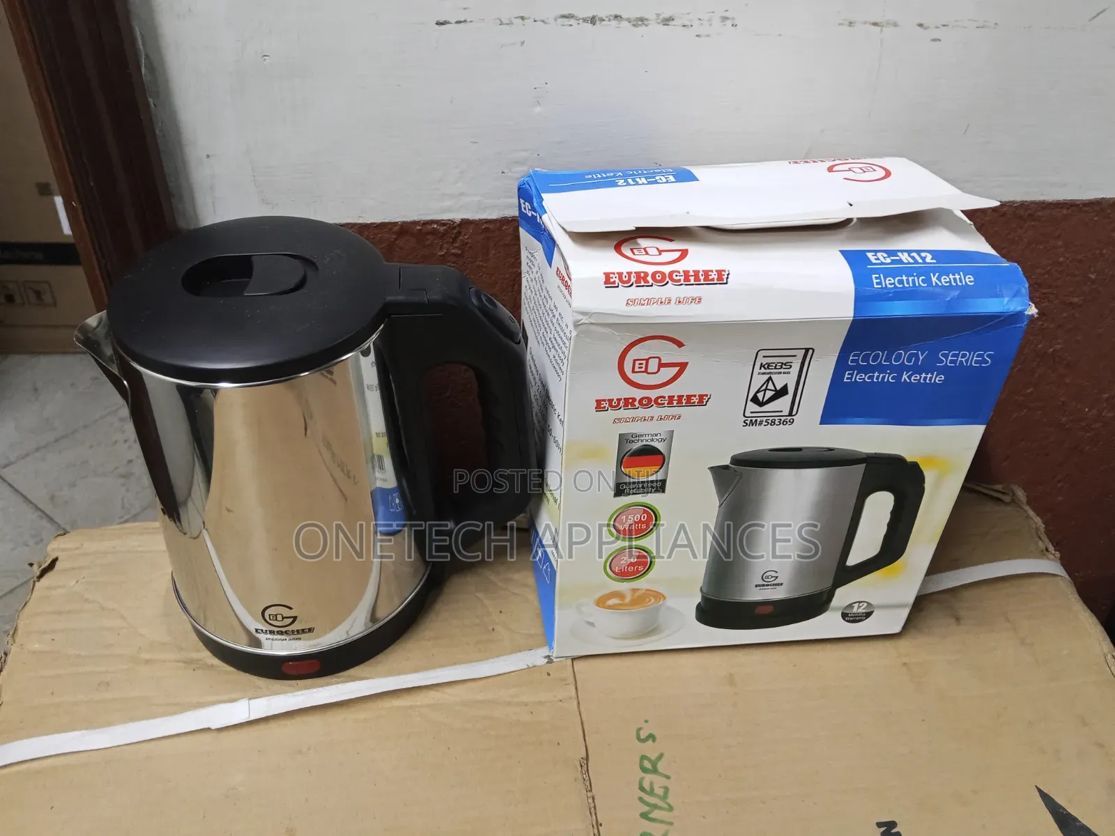 Eurochef Stainless Kettle 2.3l