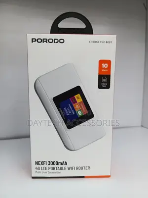 Porodo Mini MIFI 3000mAh 4G LTE Portable WiFi Router - White