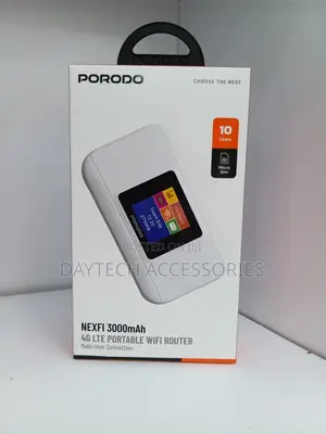 Porodo Mini MIFI 3000mAh 4G LTE Portable WiFi Router - White