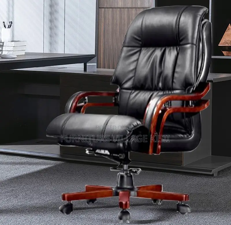 Office Chair;Executive Wooden Armrest Office Chair