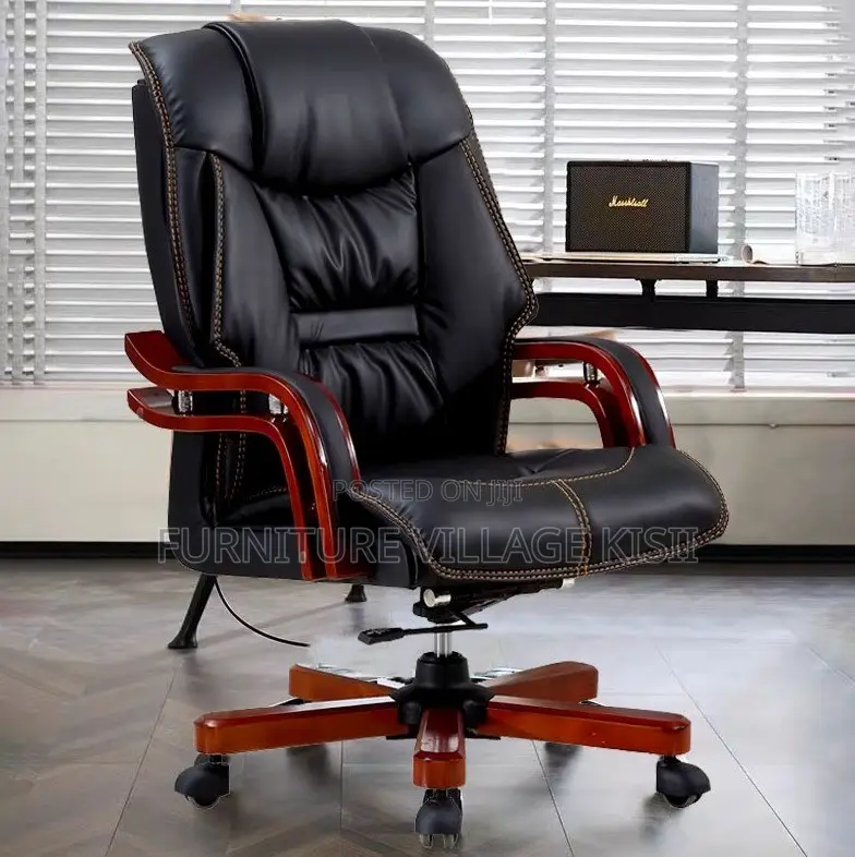 Office Chair;Executive Wooden Armrest Office Chair