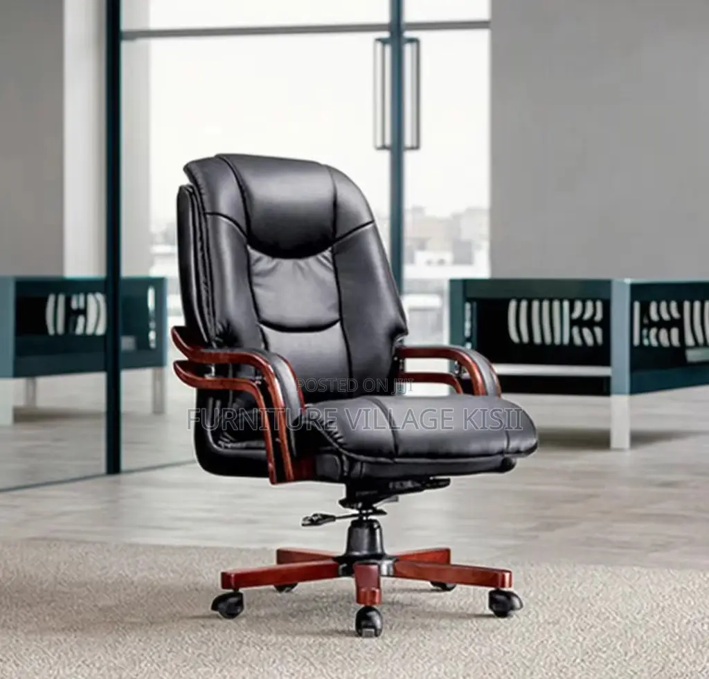 Office Chair;Executive Wooden Armrest Office Chair