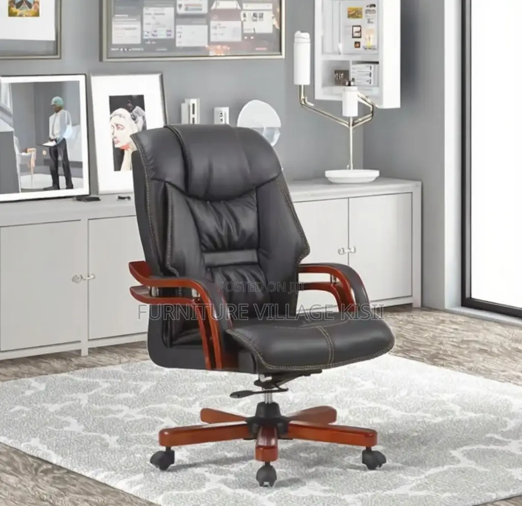 Office Chair;Executive Wooden Armrest Office Chair