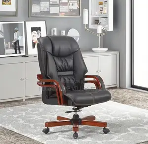 Office Chair;Executive Wooden Armrest Office Chair