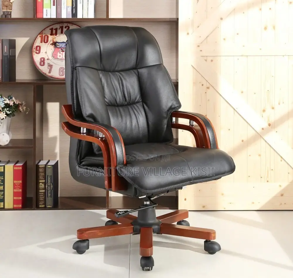 Office Chair;Executive Wooden Armrest Office Chair