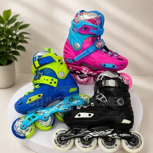 Hard Skating Boot With Rubber Wheels