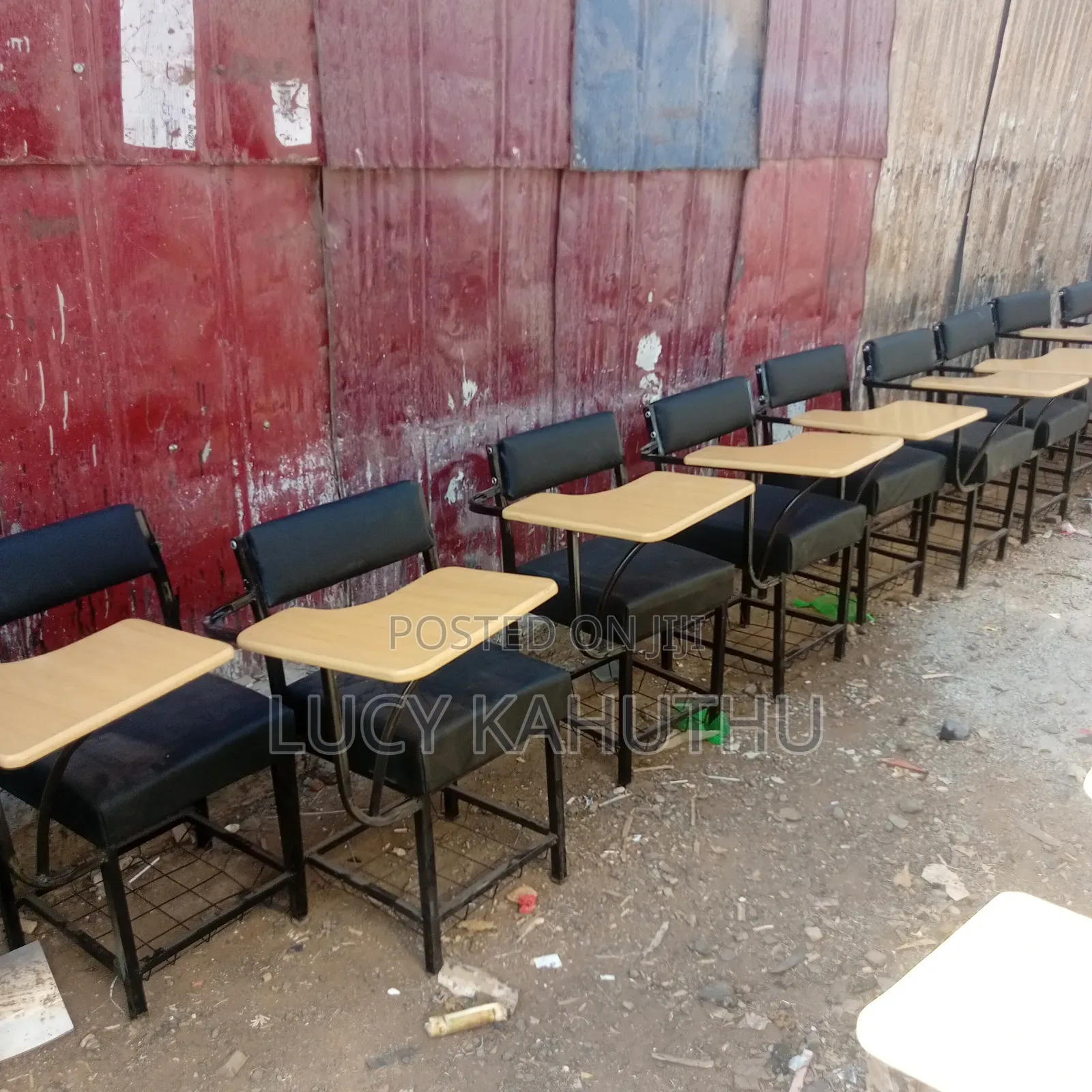 College Brown Arm Chairs