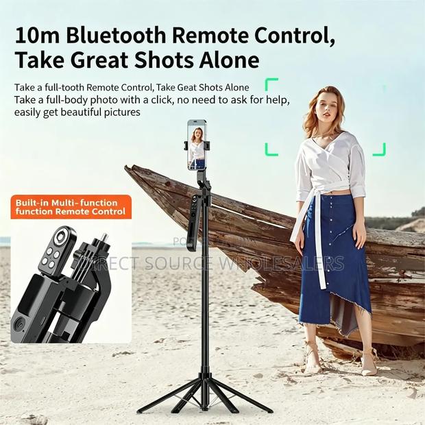 360° AI Face Tracking Tripod Selfie Stick Phone Stand - thumbnail 2