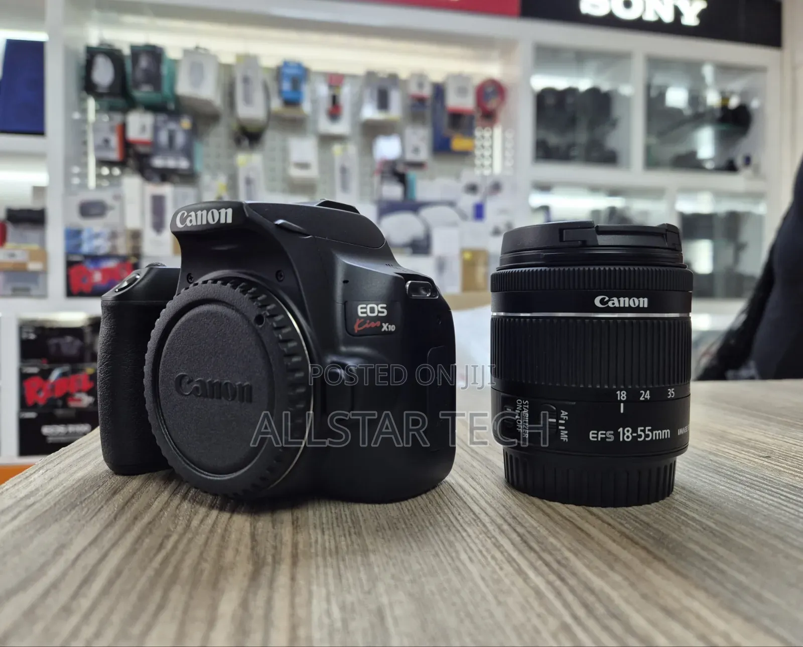 Canon EOS Kiss X10 DSLR Camera With 18-55mm Lens (Black)
