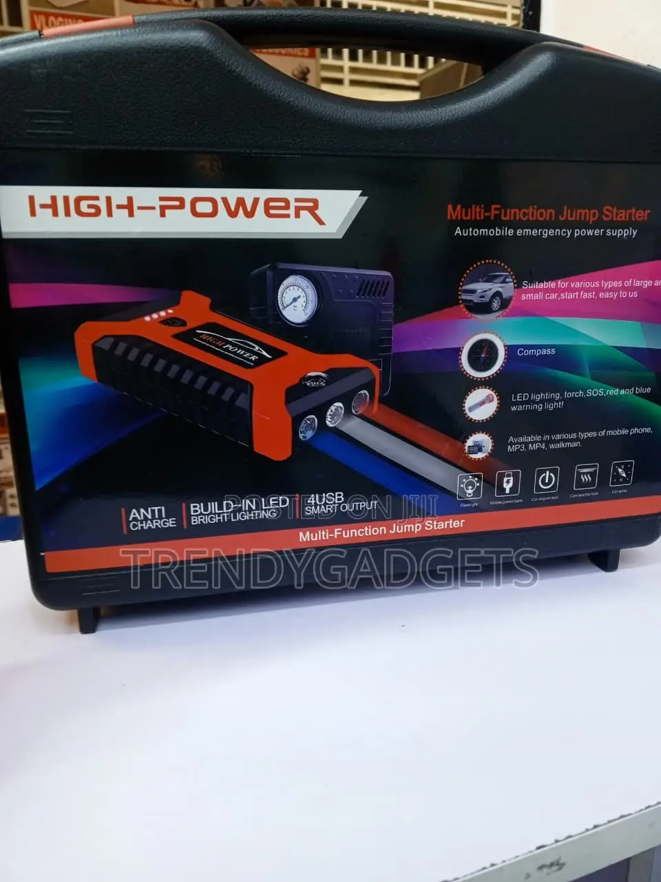 600A Car Jump Starter With Air Inflator & Power Bank