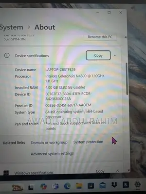 Laptop Acer Spin 1 4GB Intel Core i5 SSD 128GB