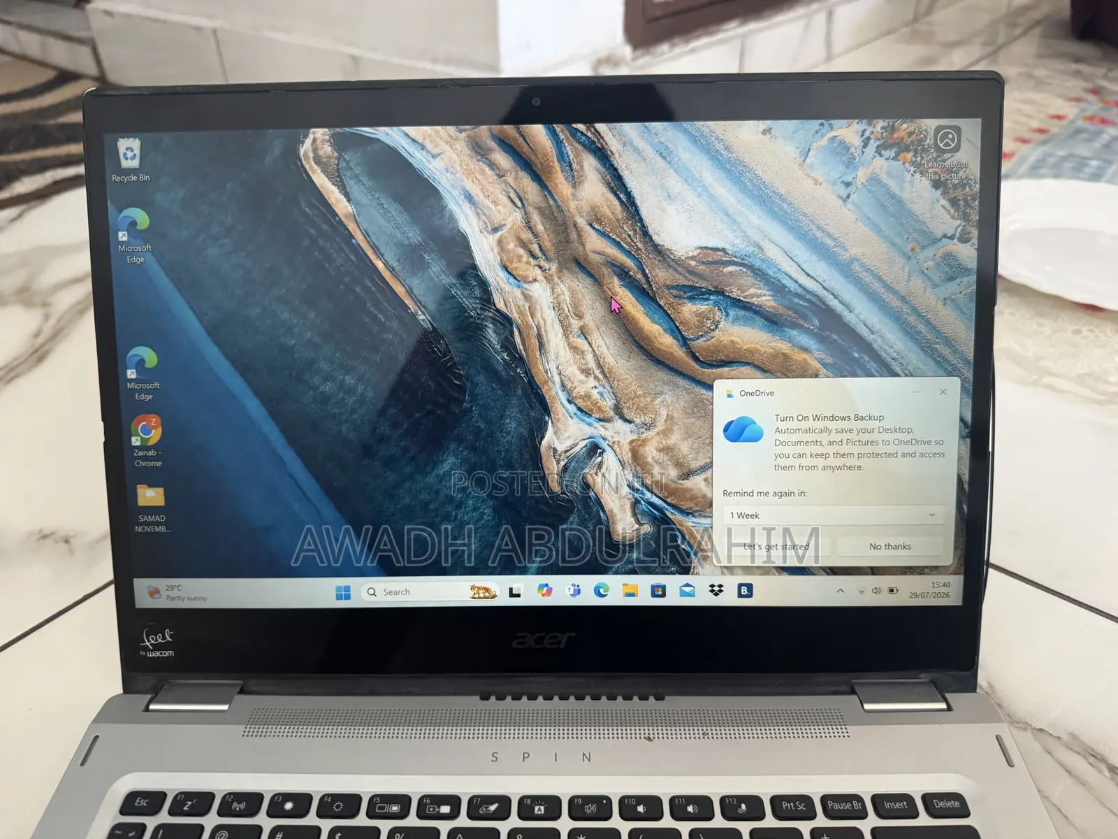 Laptop Acer Spin 1 4GB Intel Core i5 SSD 128GB