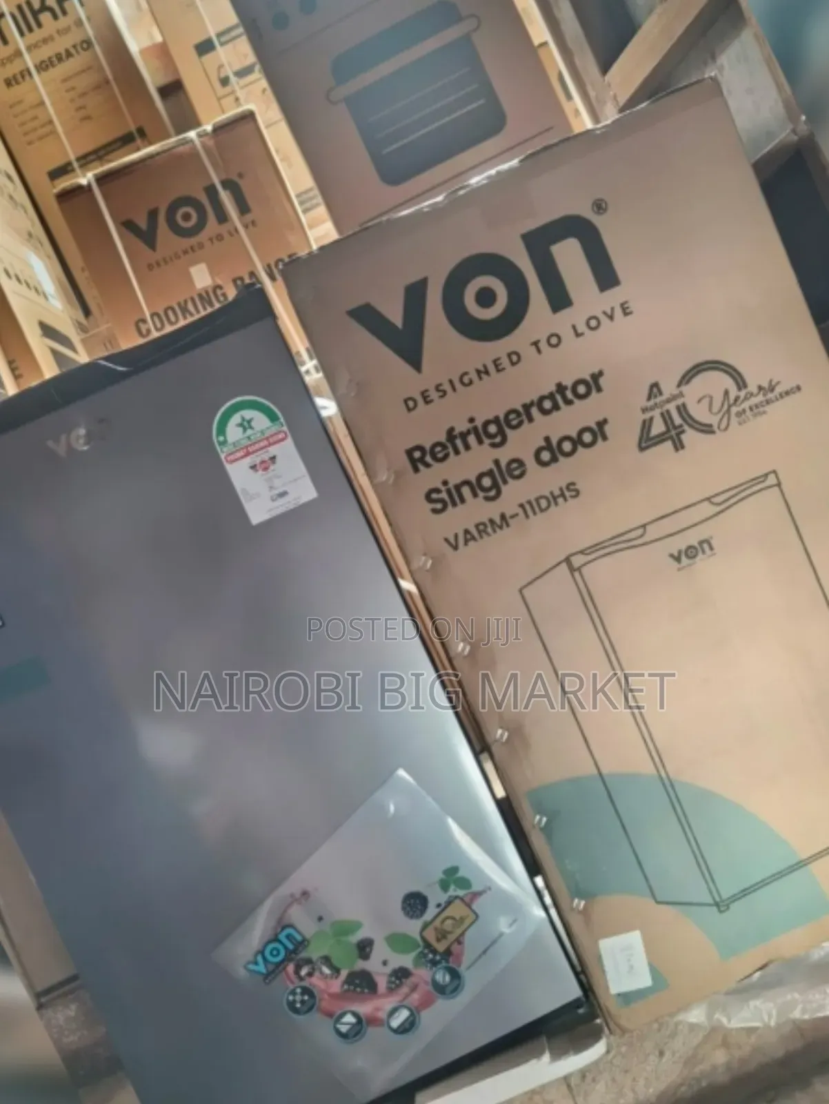 Von 90l Single Door Fridge