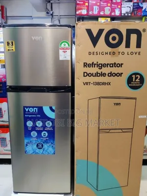 Von 138l Double Door Fridge