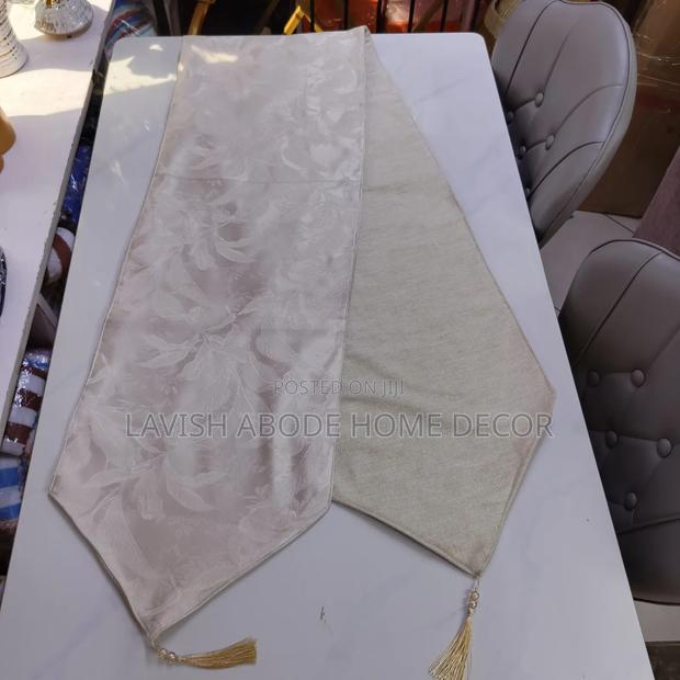Beige Table Runner – Elegant Dining Table Decor - thumbnail 4