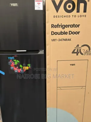 Von 247l No Frost Double Door Fridge