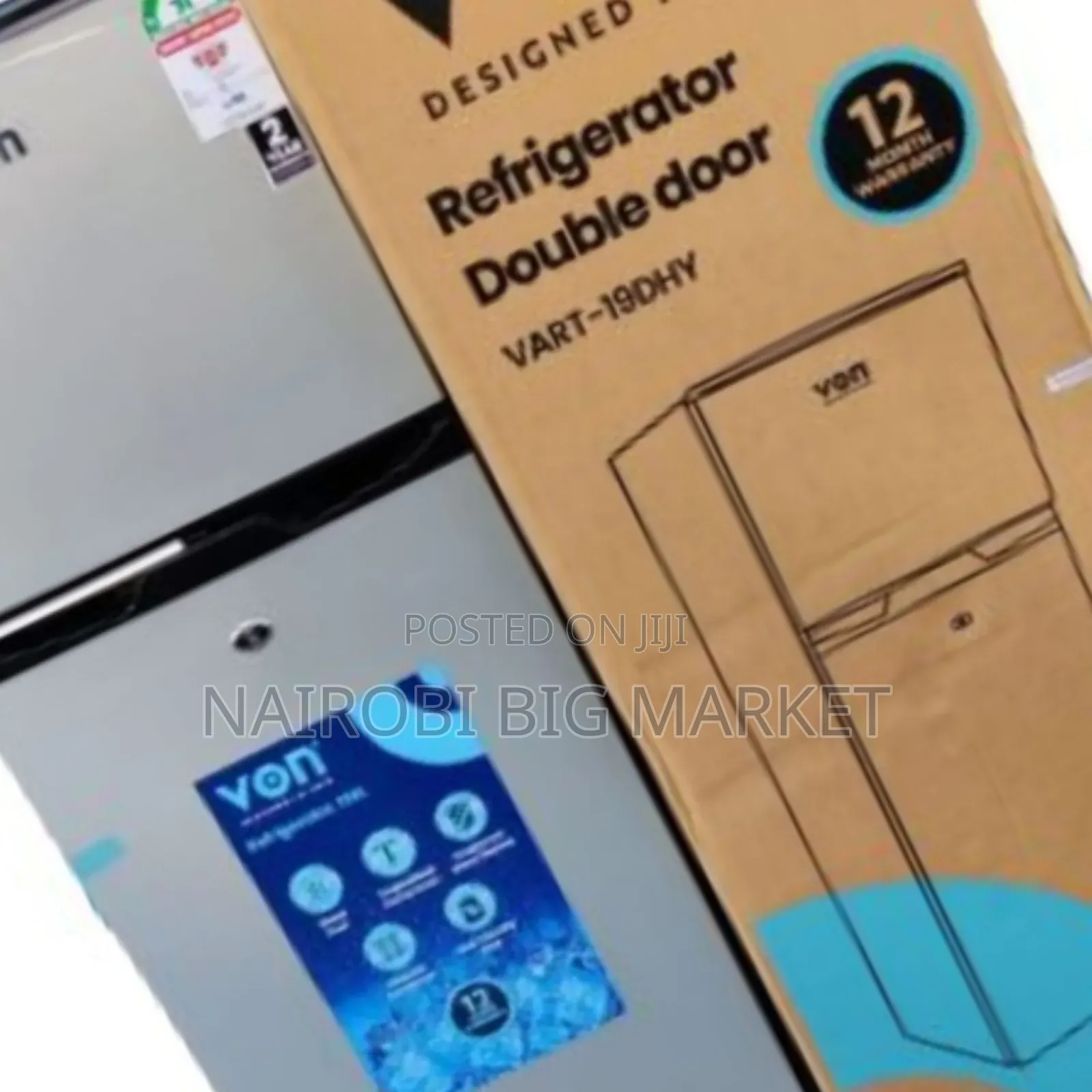 Von 136l Double Door Fridge