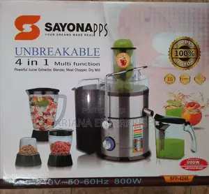 Sayona 4 in 1 Blender/Juicer/Chop/Grind&Mince Extractor 800W