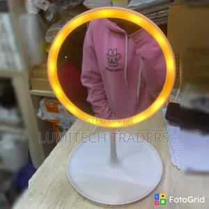 LED Makeup Mirror With a Storage Tray