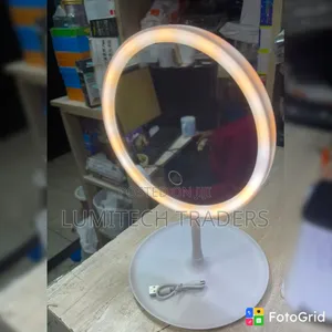 LED Makeup Mirror With a Storage Tray Sensor Touch