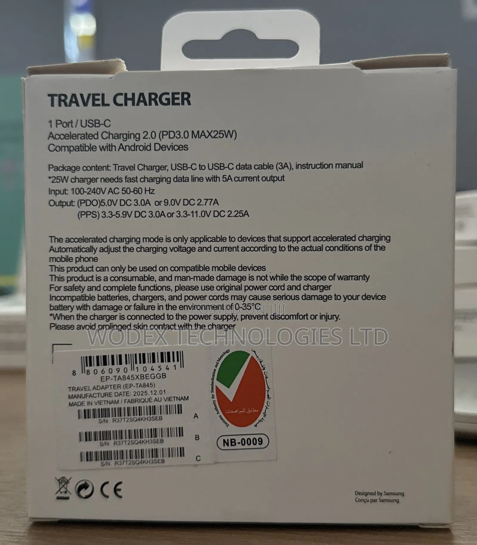Samsung 25W PD Adapter