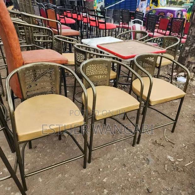 Brown Powder Coated Wheaten Chairs