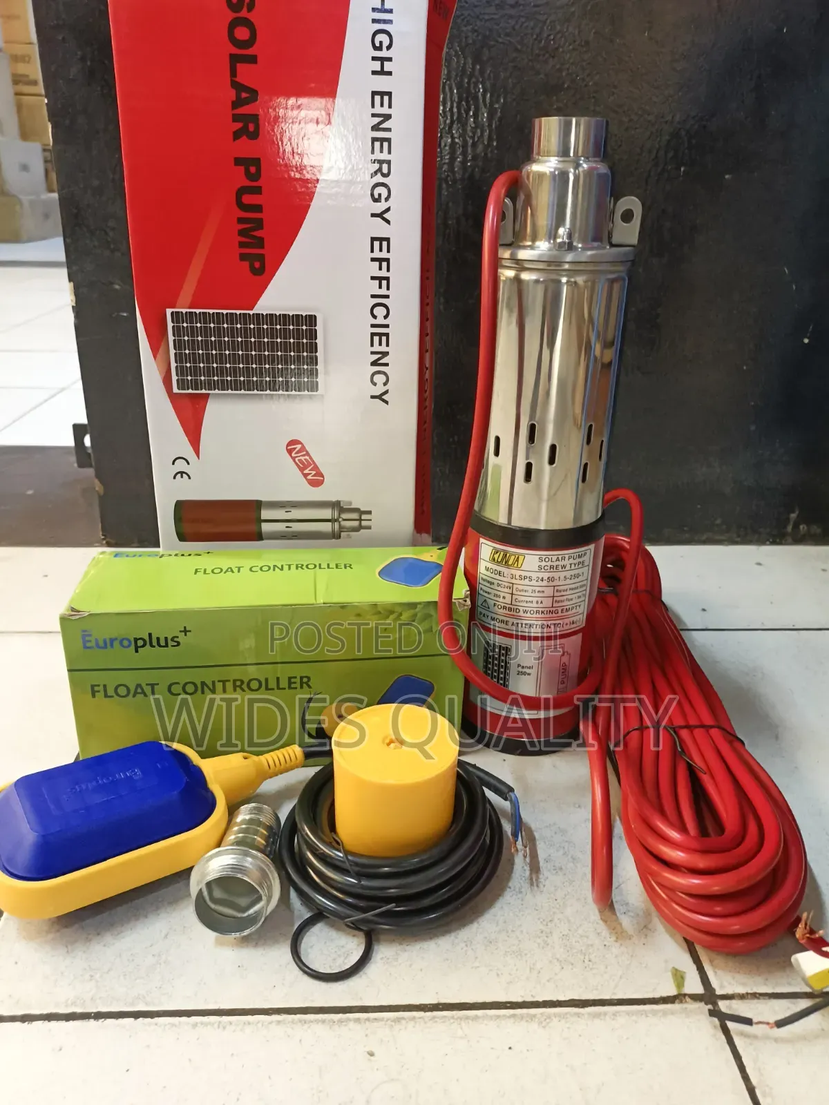 Solar Water Pump Plus Float Switch 15amps