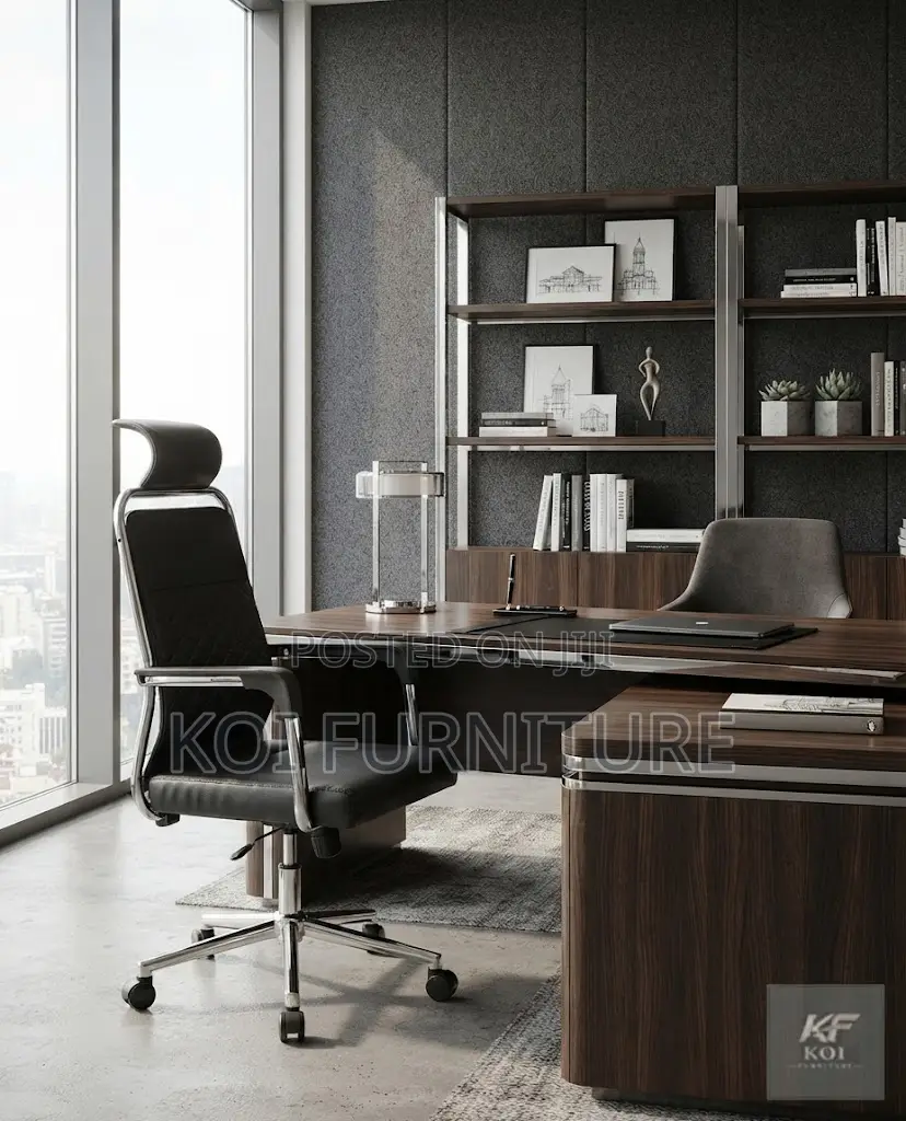Office Chairs; High Back Office Seat With Fixed Armrests