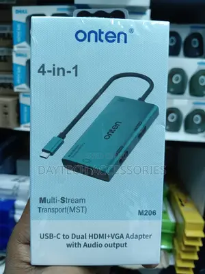 The Onten M206 USB-C 4-in-1 (MST) Video Converter Adapter.