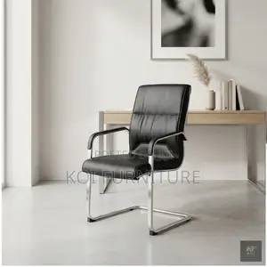 Office Chairs; Heavy Leather High Back Visitorts Lobby Chairs