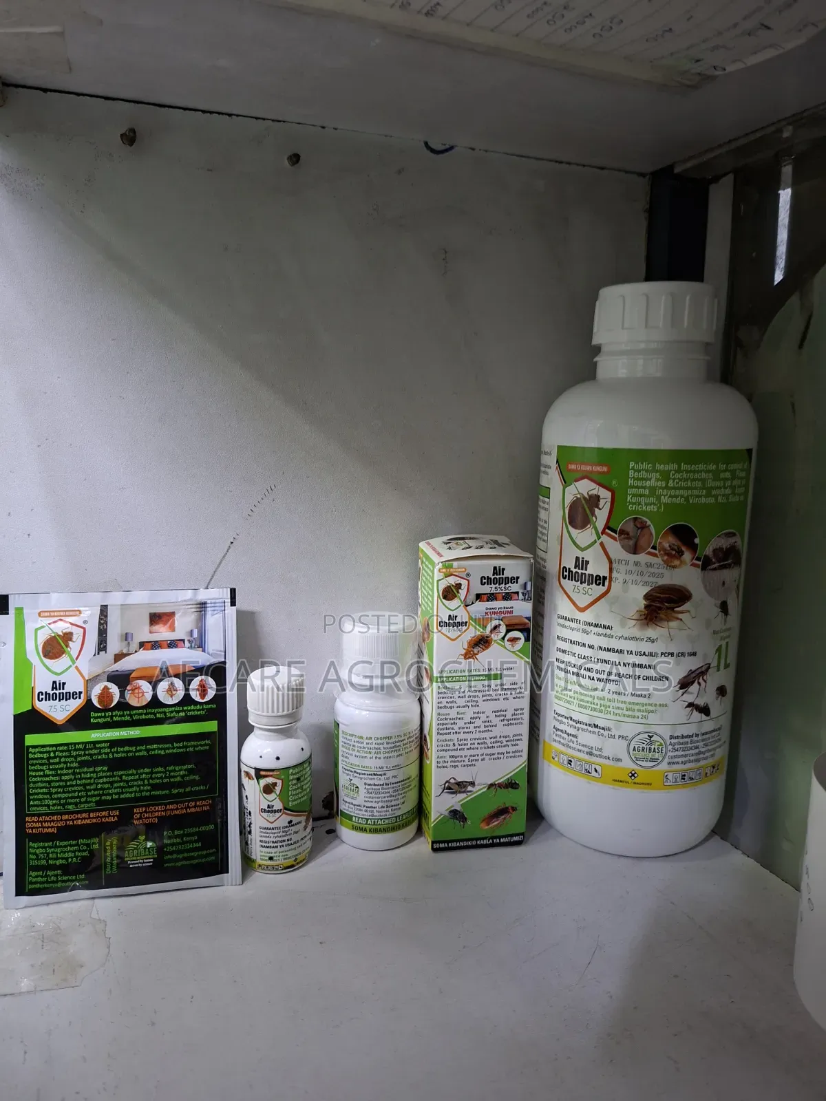 Air Chopper 7.5% Sc Pesticide 15ml, 30ml, 45ml, 100ml and 1litre