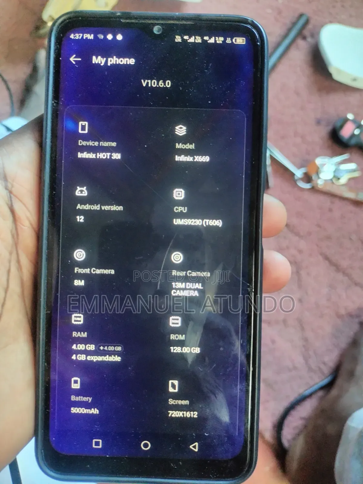Infinix Hot 30i 128 GB Blue