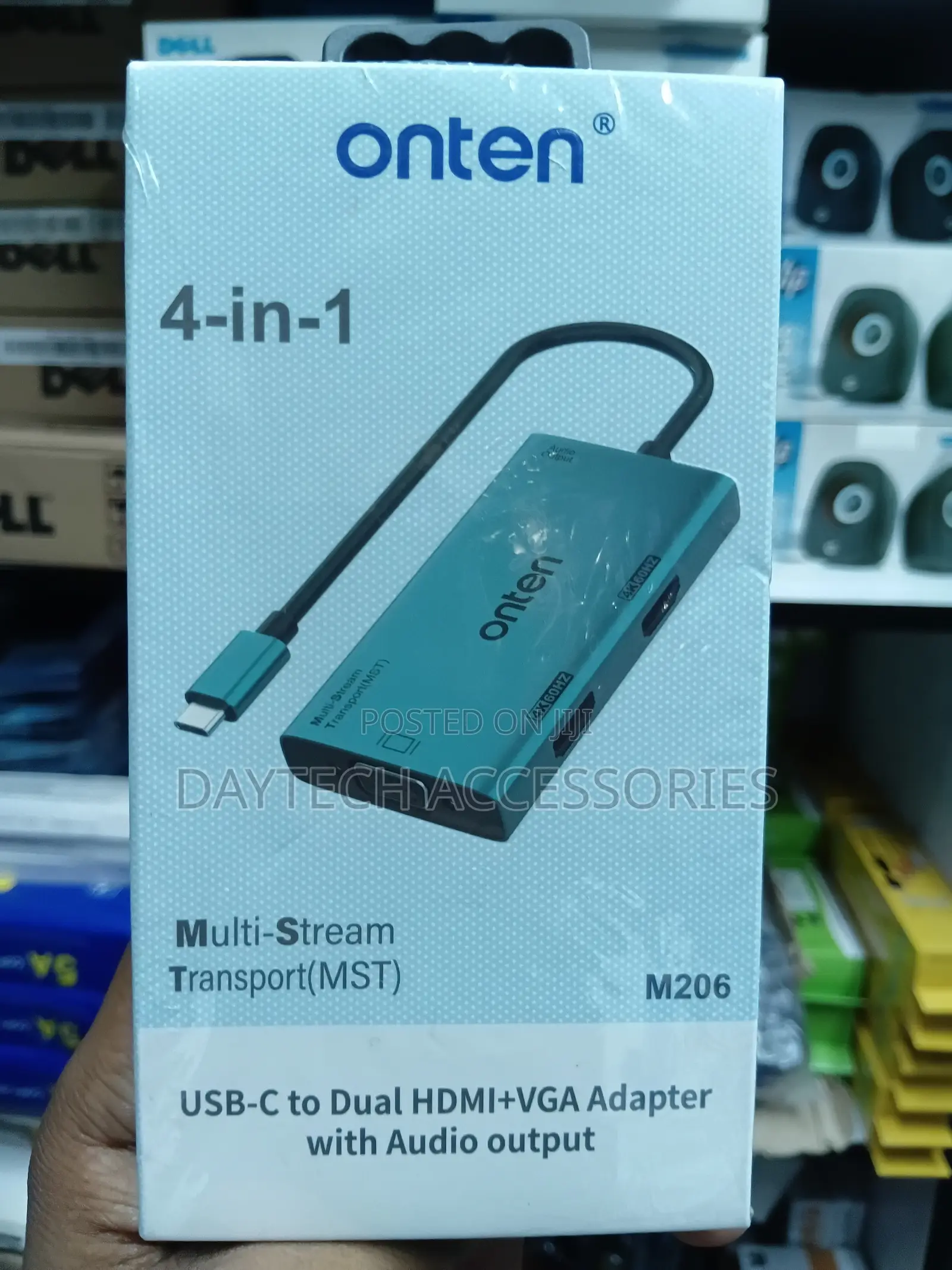 ONTEN M206 4-in-1 USB-C to Dual HDMI+VGA Docking Station Adapter,