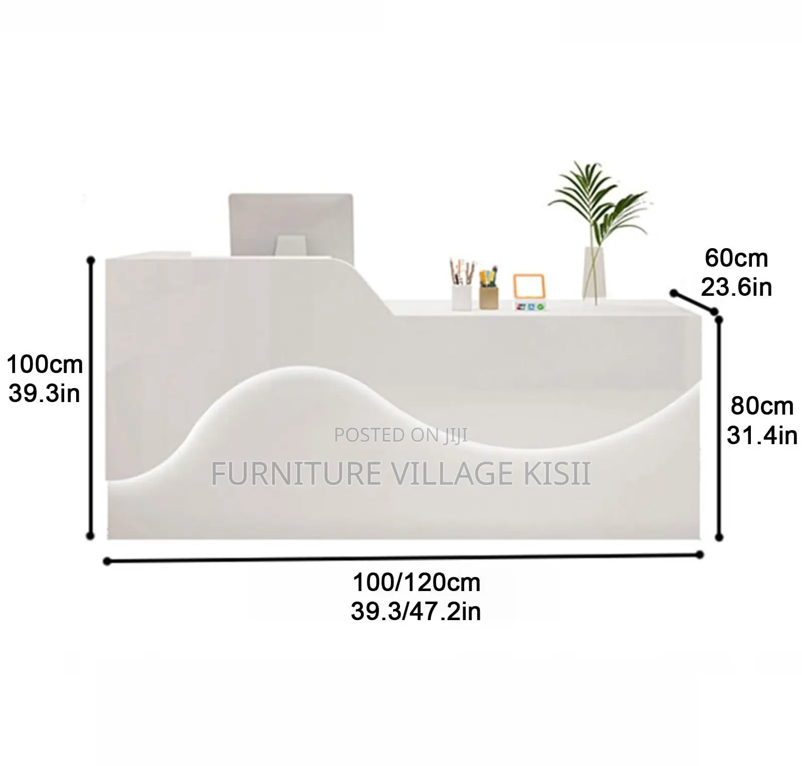 Office Furniture; 1800mm Reception Desk.