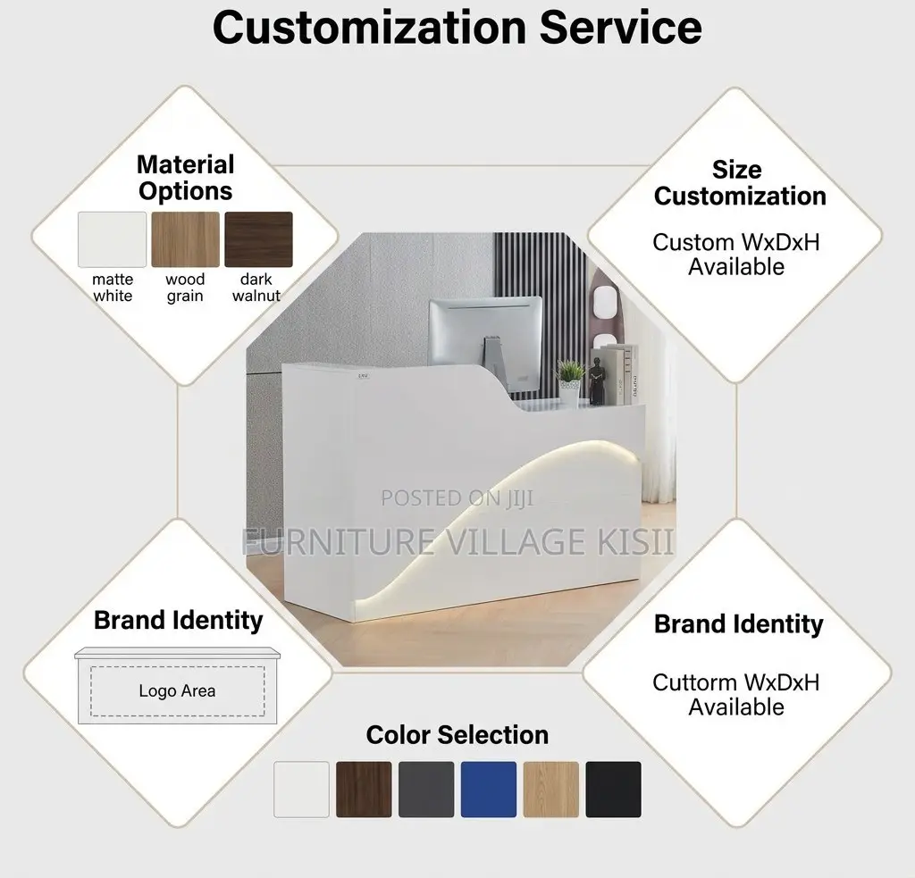 Office Furniture; 1800mm Reception Desk.