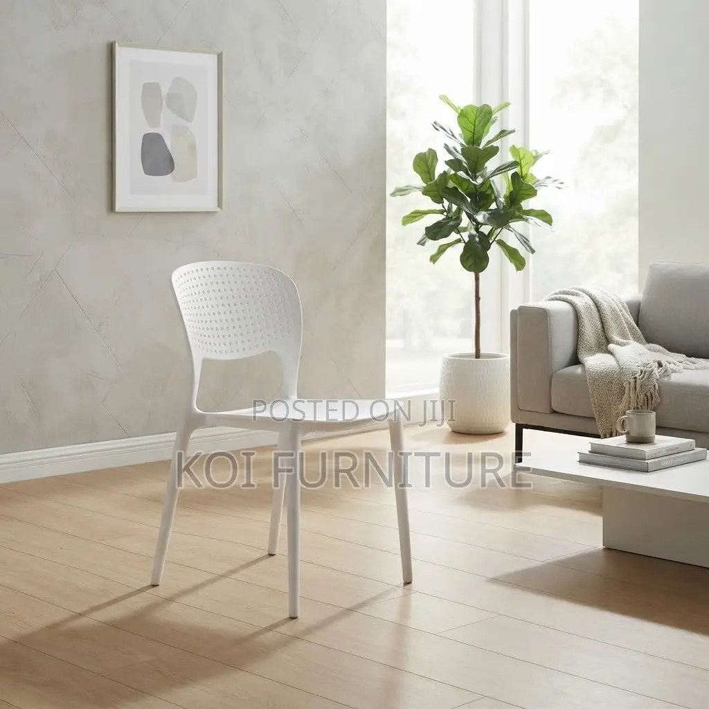 Dining Cahisr; White Armless Home Dining Chairs