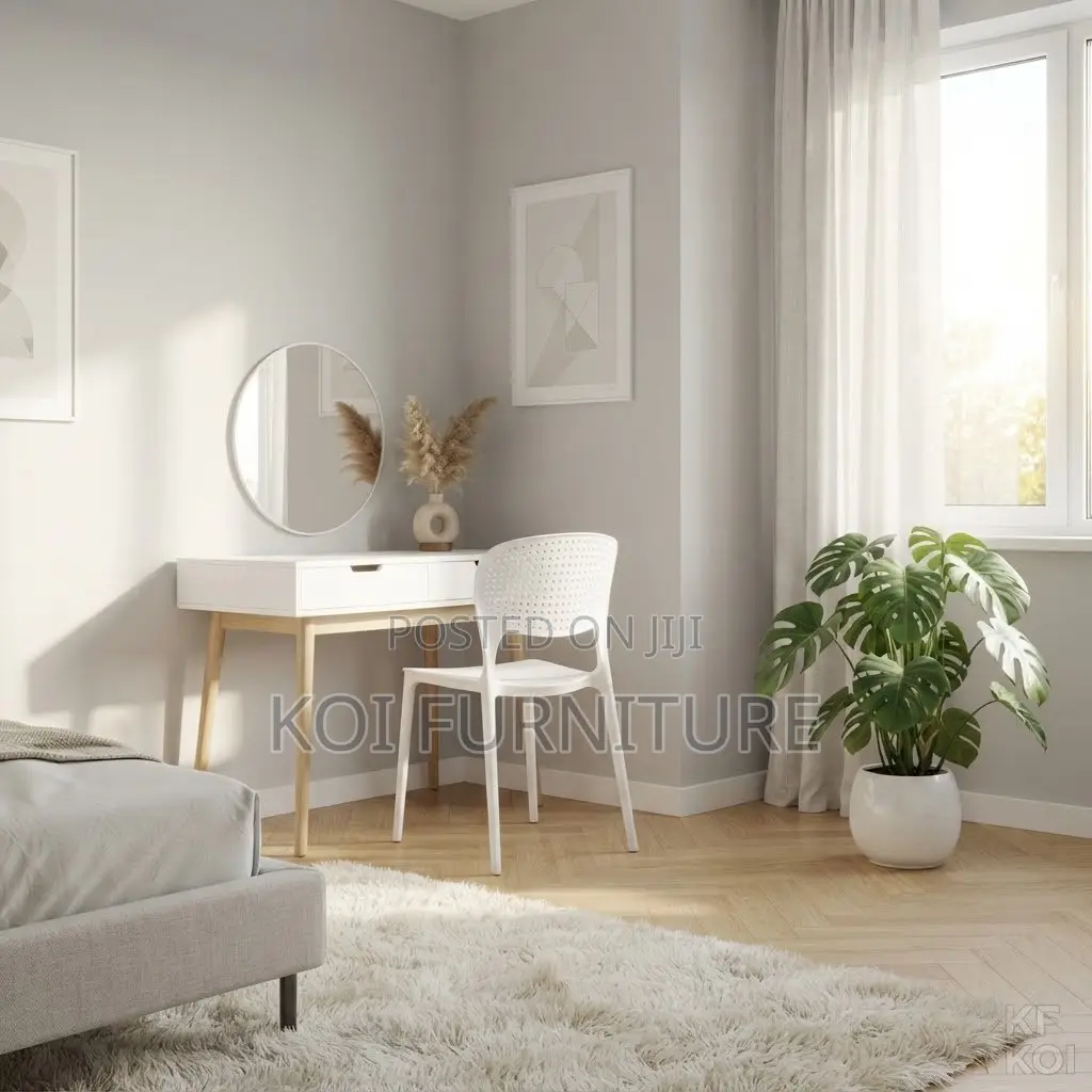 Dining Cahisr; White Armless Home Dining Chairs